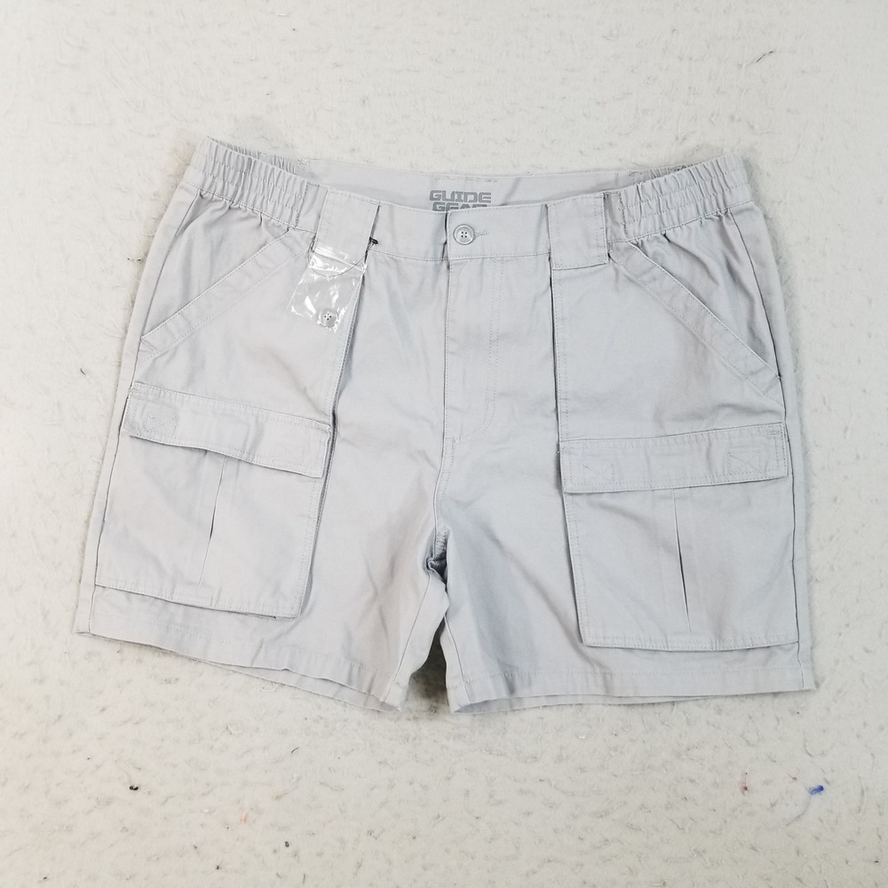 Guide Gear Cargo Shorts Mens 38 Gray Cotton Canvas Utility Tactical Outdoor 6in